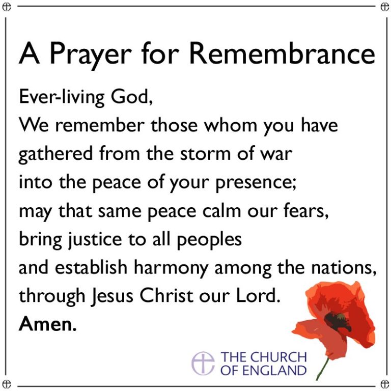 A Prayer for Remembrance - Skegness Church of England