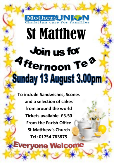 skegness afternoon tea mothers union